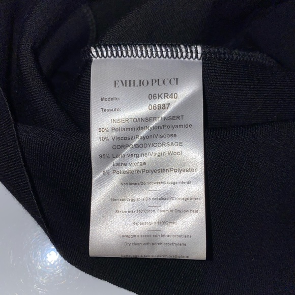 Emilio Pucci Black Wool Lace Open Back Sweater - Picture 12 of 16